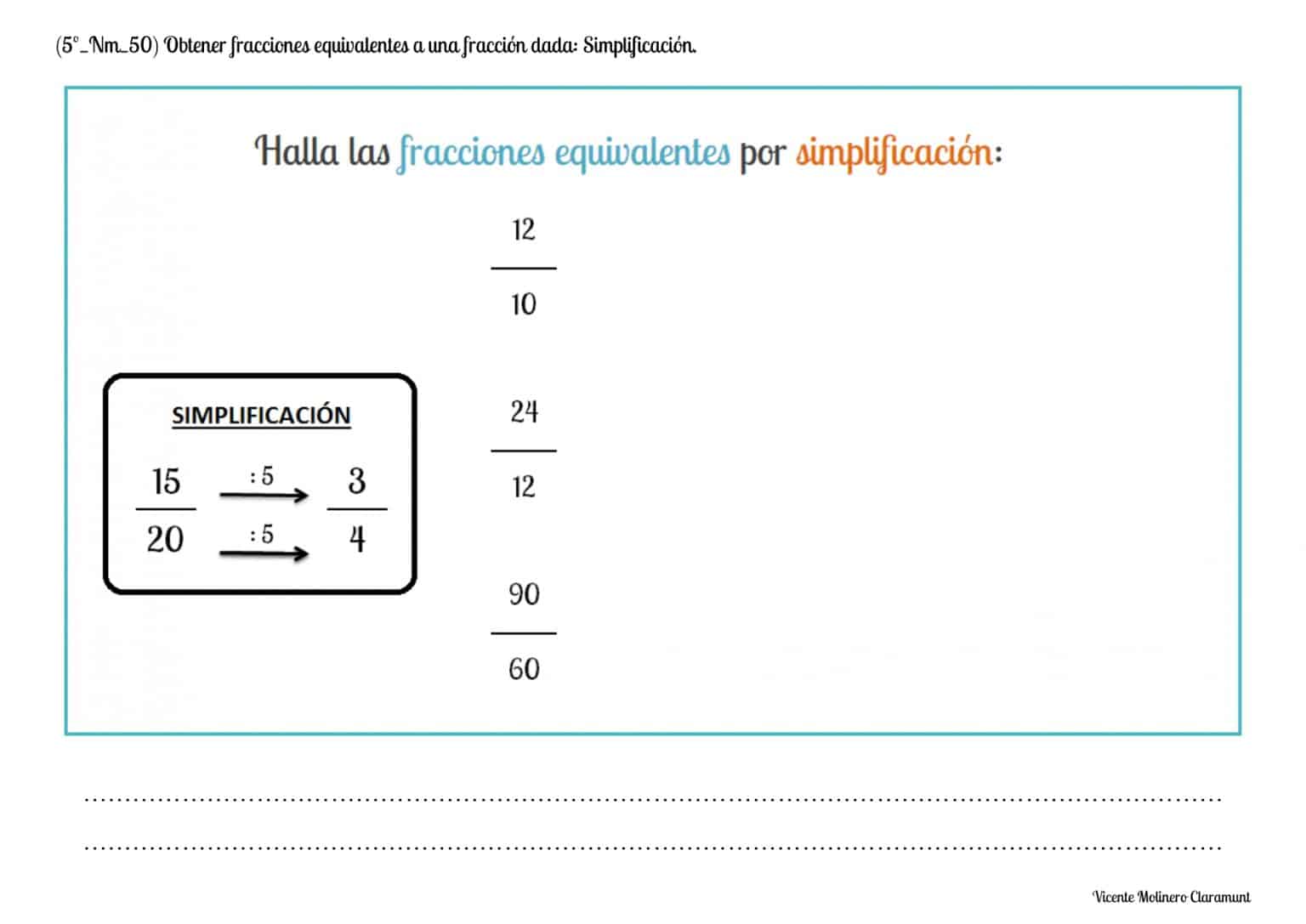 Calcular la Fracción de un Número Ejercicios PDF