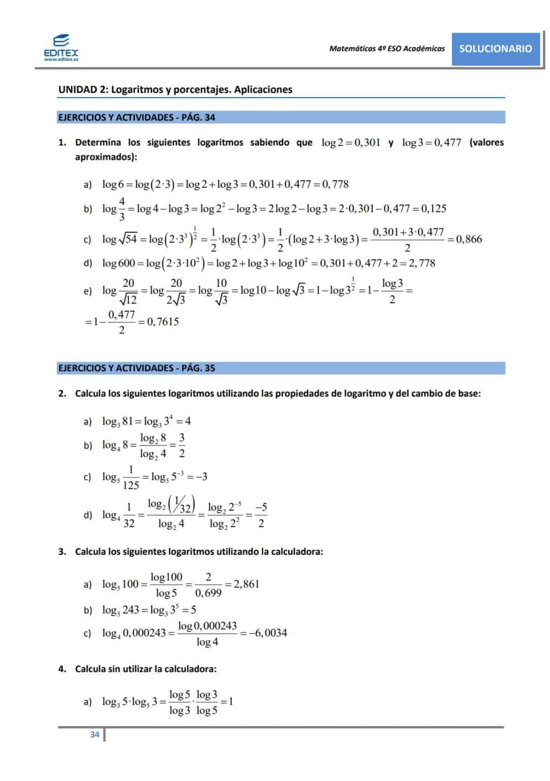 Eso Editex Libro Y Solucionario Matem Ticas Pdf