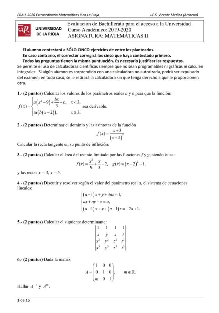 Ebau Matem Ticas La Rioja Ex Menes Y Soluciones