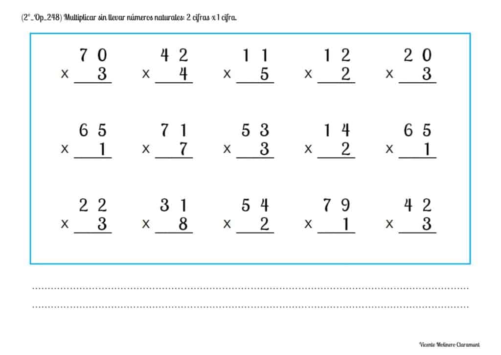 Cifras multiplicaciones cifra multiplicacion deberes multiplicación multiplicar primaria tablas problemas tabla usando matematicas dígito operaciones worksheets llevadas subtraction