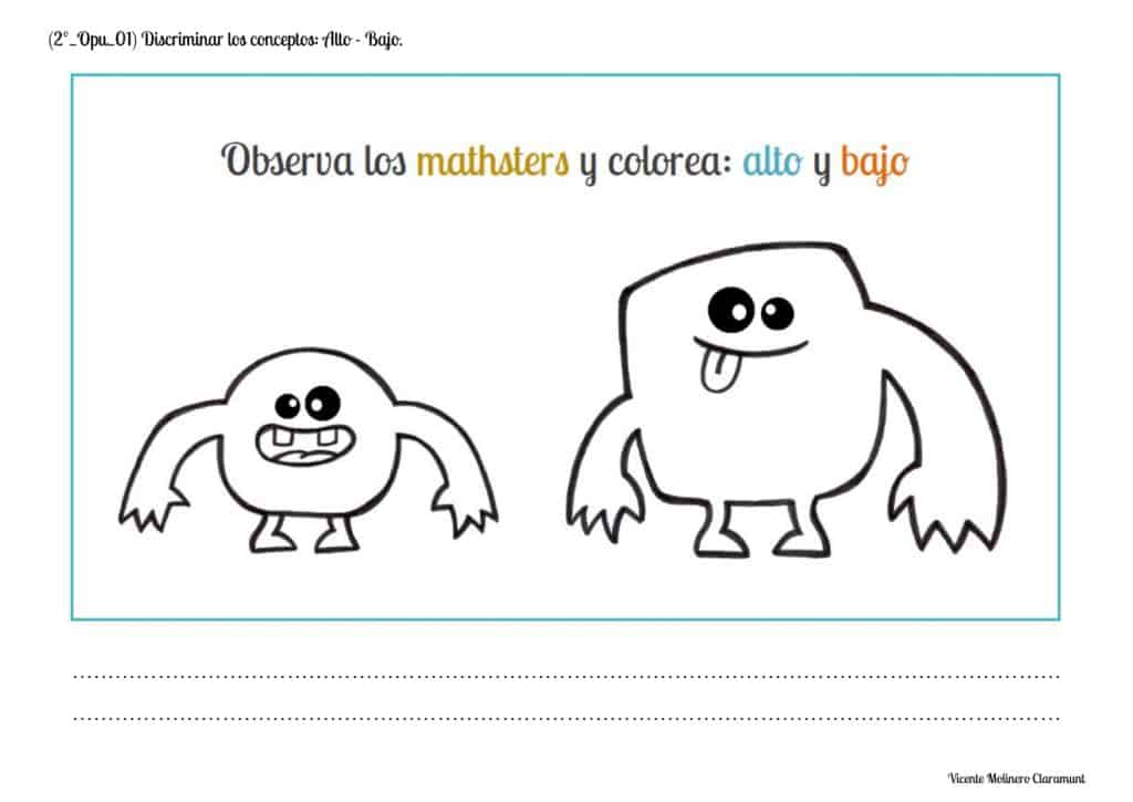 💙 CONCEPTOS OPUESTOS 💙 Segundo Educación Primaria (7 años)