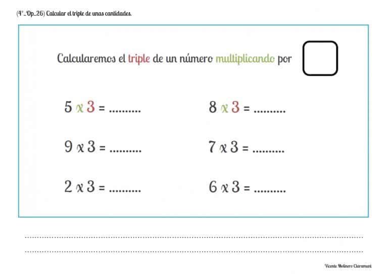 Multiplicaci N Por Cifra Cuarto De Educaci N Primaria