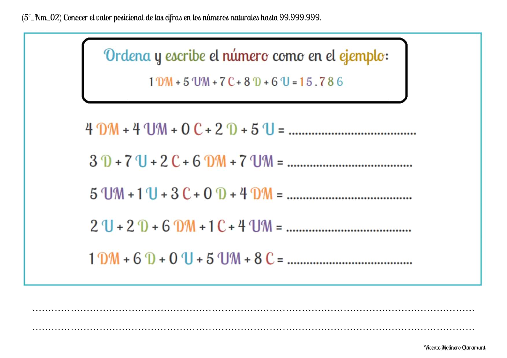 💙 NÚmeros Del 0 Al 99999999 💙 Quinto Educación Primaria 1019