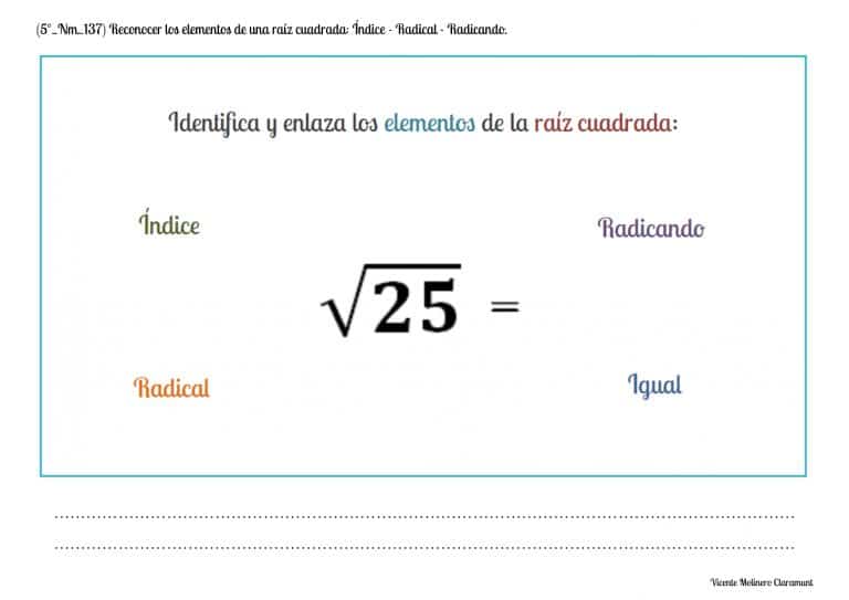 💙 RAÍZ CUADRADA 💙 Quinto Educación Primaria