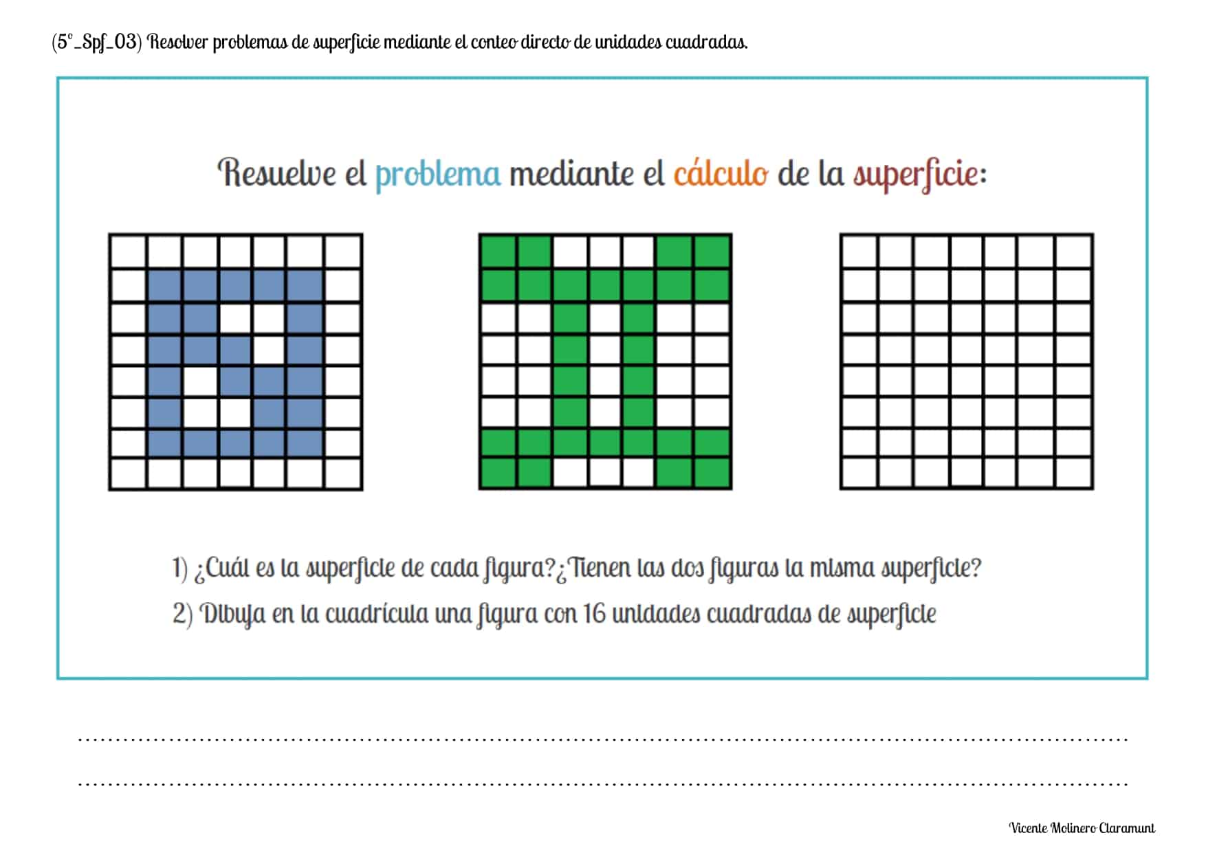 💙 ÁREA Y SUPERFICIE 💙 Quinto Educación Primaria (10 Años)