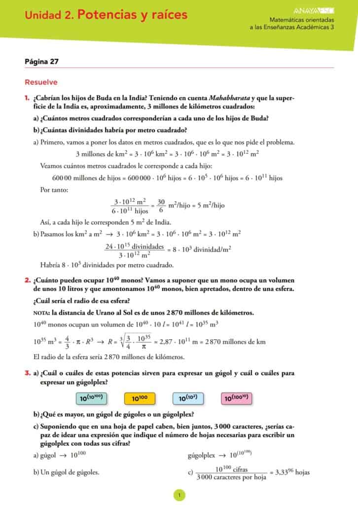 📚 3 ESO ANAYA 📚 Libro Y Solucionario Matemáticas PDF