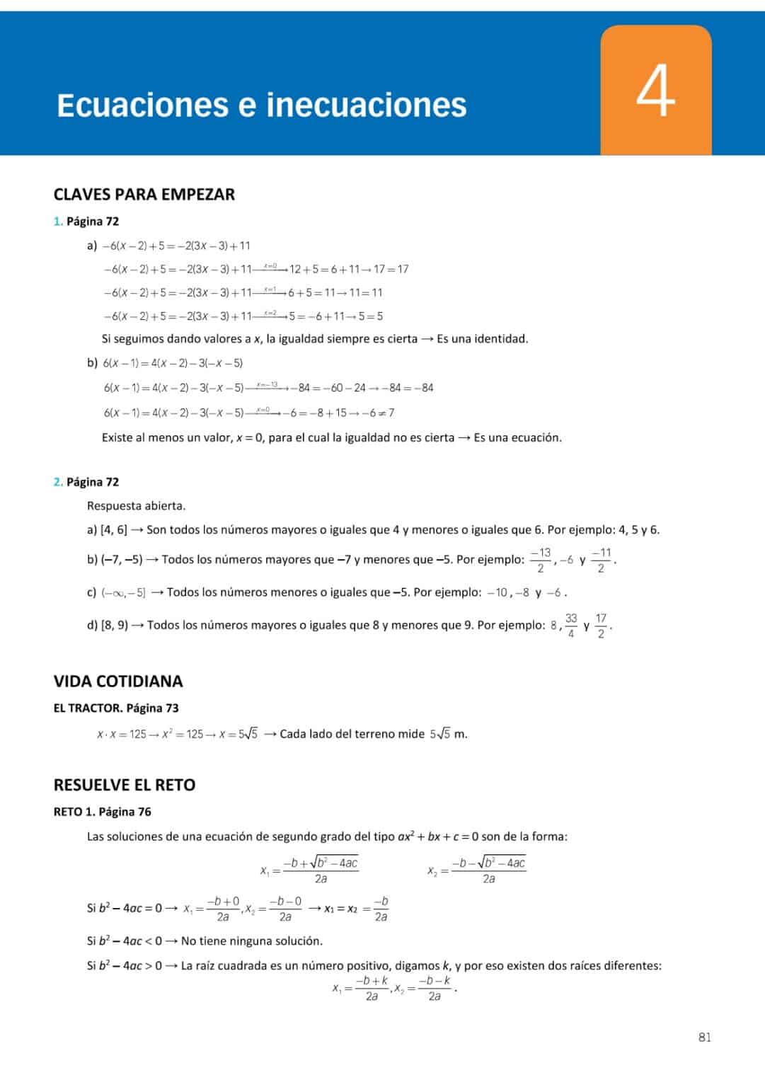 📚 4 ESO SANTILLANA 📚 Libro Y Solucionario Matemáticas PDF